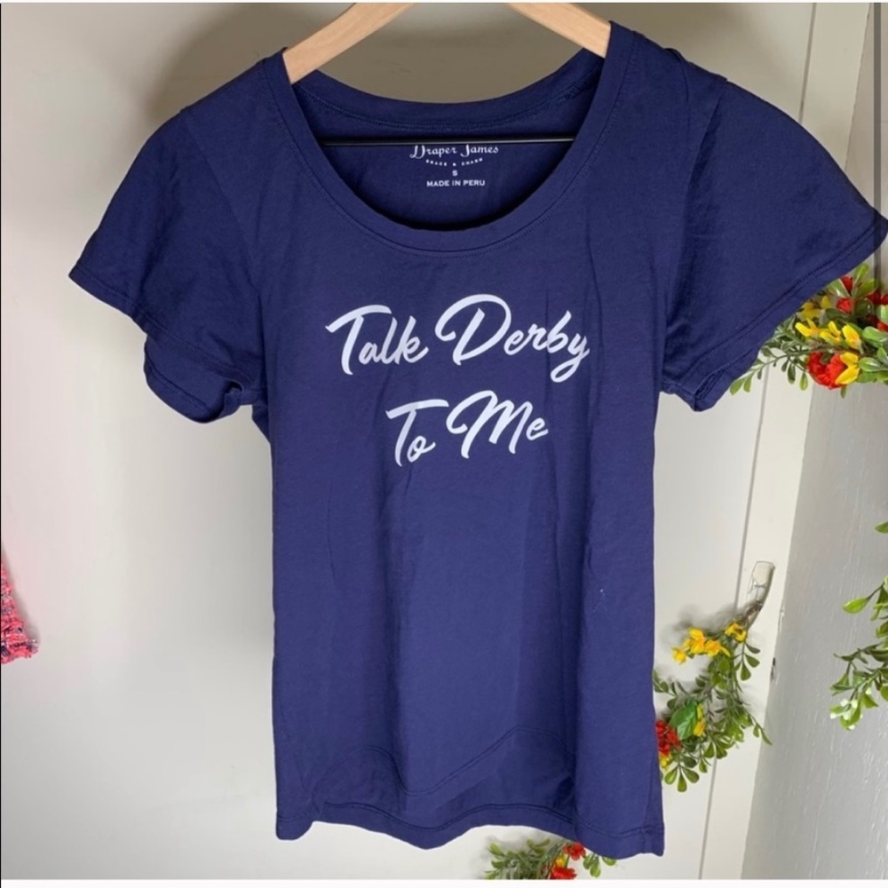 SOLD❌Draper James ‘Talk Derby To Me’ Ruffle Tee